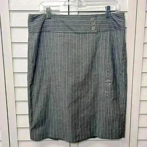 Gap Pinstriped Stretch Pencil Skirt Size 10 Gray NWT